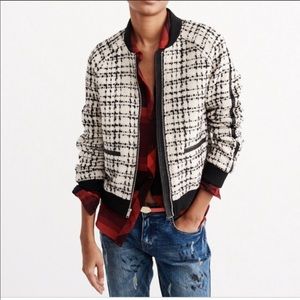 NWOT Abercrombie & Fitch Tweed Bomber Jacket (XS)